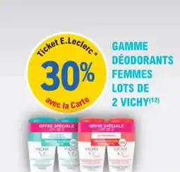 E.Leclerc Parapharmacie Gamme déodorants femmes lots de 2 vichy offre