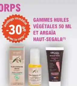 E.Leclerc Parapharmacie Gammes huiles végétales et argaïa haut-segala offre