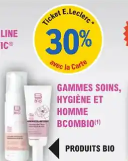 E.Leclerc Parapharmacie Gammes soins hygiène et homme bcombio offre