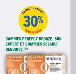 E.Leclerc Parapharmacie Gammes perfect bronze sun expert et gummies solaire oenobiol offre