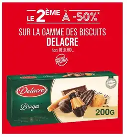 Match Delacre Le 2ème à -50% sur la gamme des biscuits Delacre offre