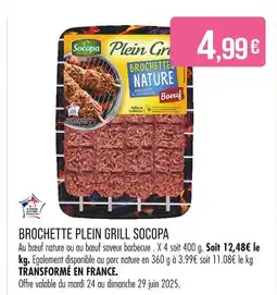 Match Socopa Brochette Plein Grill offre