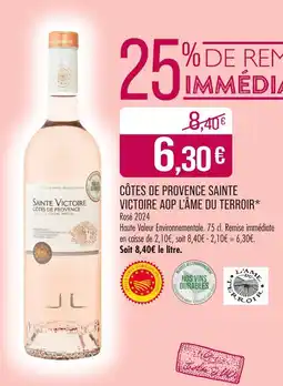 Match l'Ame du Terroir Côtes de Provence Sainte Victoire AOP offre