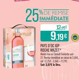 Match Roche Mazet Pays d'Oc IGP Roche Mazet offre
