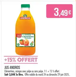 Match ANDROS Jus offre
