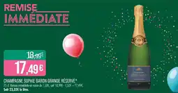 Match Sophie Baron Champagne Grande Réserve offre