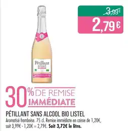 Match Listel Pétillant sans alcool bio offre
