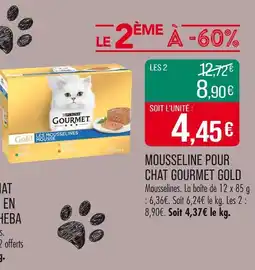 Match Gourmet Mousseline pour chat offre