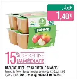 Match Carrefour Classic' Dessert de fruits offre