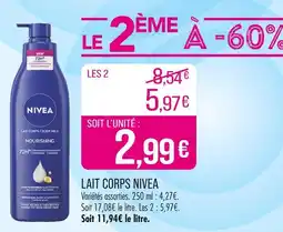 Match Nivea Lait Corps offre