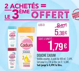 Match Cadum Douche Cadum offre