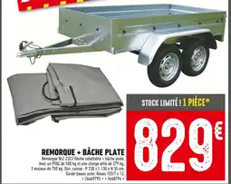 Batkor NLC Remorque + Bâche Plate offre