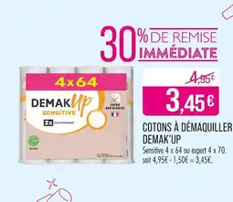 Match Demak'Up Cotons à démaquiller offre