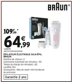 Intermarché Braun Épilateur Électrique Silk-épil offre