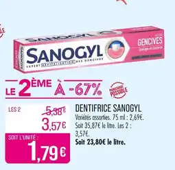 Match Sanogyl Dentifrice offre