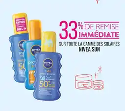 Match Nivea Sun 33% de remise immédiate sur toute la gamme des solaires Nivea Sun offre