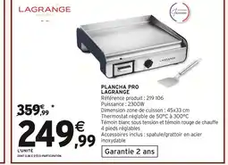 Intermarché LARANGE Plancha Pro offre