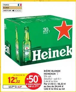 Intermarché Heineken Bière Blonde offre