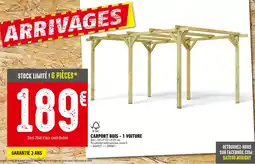 Batkor CARPORT BOIS - 1 VOITURE offre