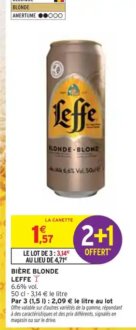 Intermarché LEFFE Bière blonde offre