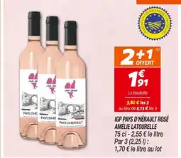 Netto AMÉLIE LATOURELLE IGP Pays d'Hérault Rosé offre
