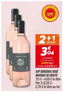 Netto Marquis de Gerlys AOP Bergerac Rosé offre