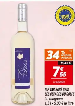 Netto Cépages IGP var rosé gris les cépages du golfe offre