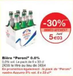 Monoprix Bière peroni 0.0% offre