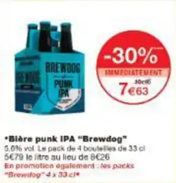 Monoprix Bière punk ipa brewdog offre