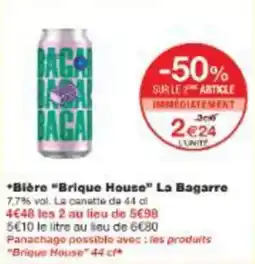 Monoprix Bière brique house la bagarre offre