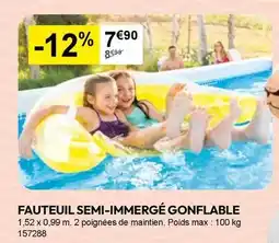 Irrijardin Fauteuil semi-immergé gonflable offre