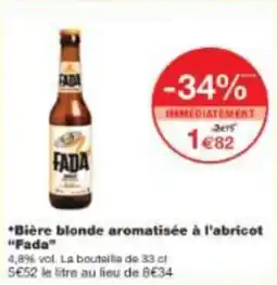 Monoprix Bière blonde aromatisée à l'abricot fada offre