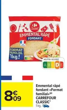 Carrefour Drive Carrefour - emmental râpé fondant format familial offre