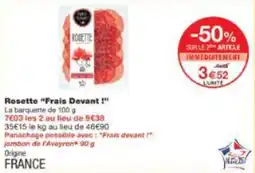 Monoprix Rosette frais devant offre