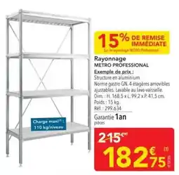METRO Metro - rayonnage professional offre
