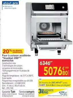 METRO Carrefour - four à cusson accelerée snackjet 200 offre
