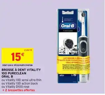 Intermarché Hyper Brosse à dent Vitality 100 Pureclean offre