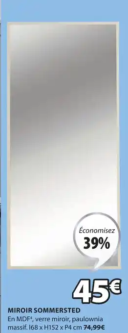 JYSK Miroir Sommersted offre