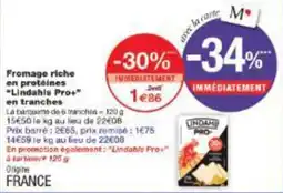 Monoprix Fromage riche en protéines lindahls pro+ en tranches offre