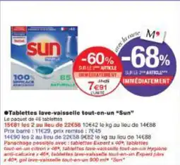 Monoprix Tablettes lave-vaisselle tout-en-un sun offre
