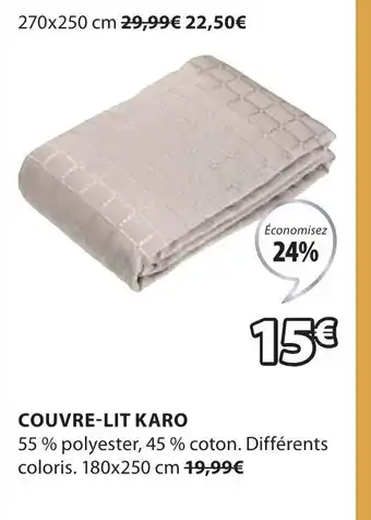 JYSK Couvre-lit karo offre