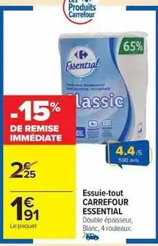 Carrefour Drive Carrefour - essuie-tout essential offre