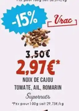 Naturalia SUPERNUTS Noix de cajou tomate, ail, romarin offre