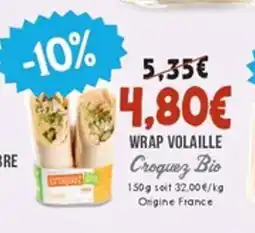 Naturalia CROQUEZ BIO Wrap volaille offre