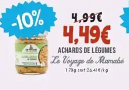 Naturalia LE VOYAGE DE MAMABE Achards de légumes offre
