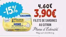 Naturalia PHARE D'ECKMÜHL Filet de sardines au citron offre