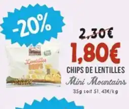 Naturalia MINI MOUNTAINS Chips de lentilles offre