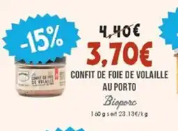 Naturalia BIOPORC Confit de foie de volaille au porto offre
