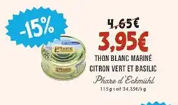 Naturalia PHARE D'ECKMÜHL Thon blanc mariné citron vert et basilic offre