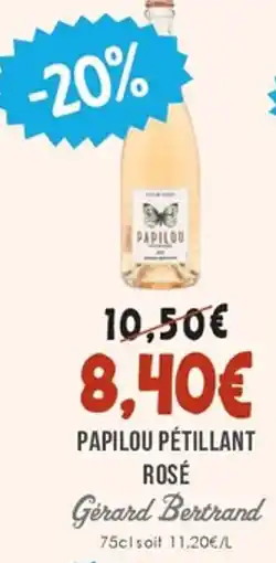 Naturalia GERARD BERTRAND Papilou pétillant rosé offre